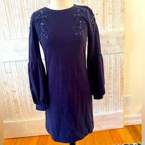 Lilly Pulitzer, long sleeve navy blue dress size small
